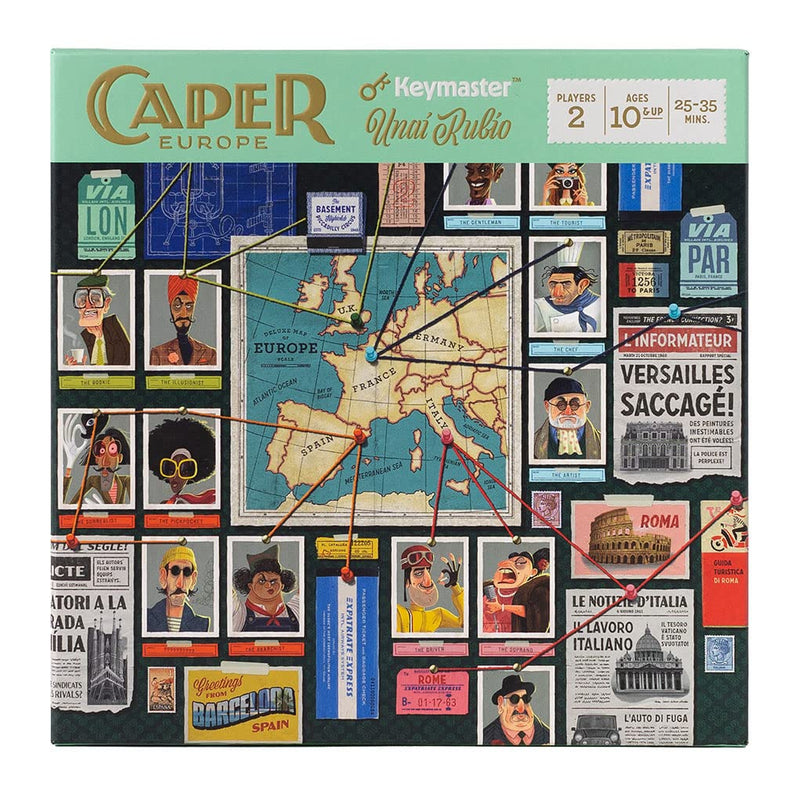 Keymaster Games Caper Europe | Strategic Two-Player Board Game | A Head-to-Head Card Drafting Game of Planning The Perfect Heist in Four Unique International Cities | Ages 10+