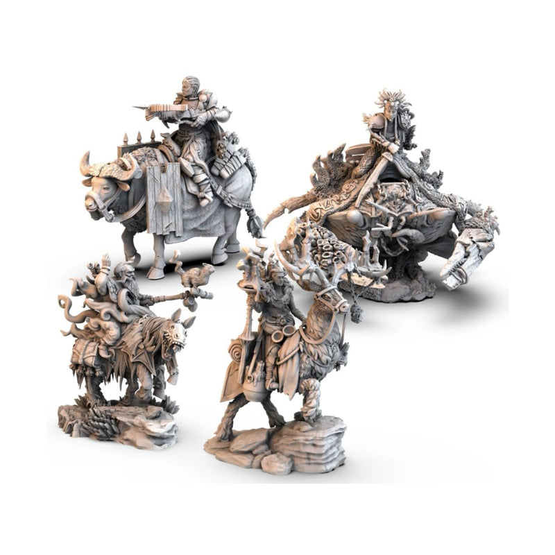 Awaken Realms Tainted Grail: Kings of Ruin Mounted Heroes Miniature Upgrade - Ride into Adventure on Epic Mounts! Ages 14+, 1-4 Players, 2-3 Hour Playtime, Made