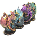 Geode Keepers Set of 4 Lightup Dragon Crystal Figurines 12cm 3