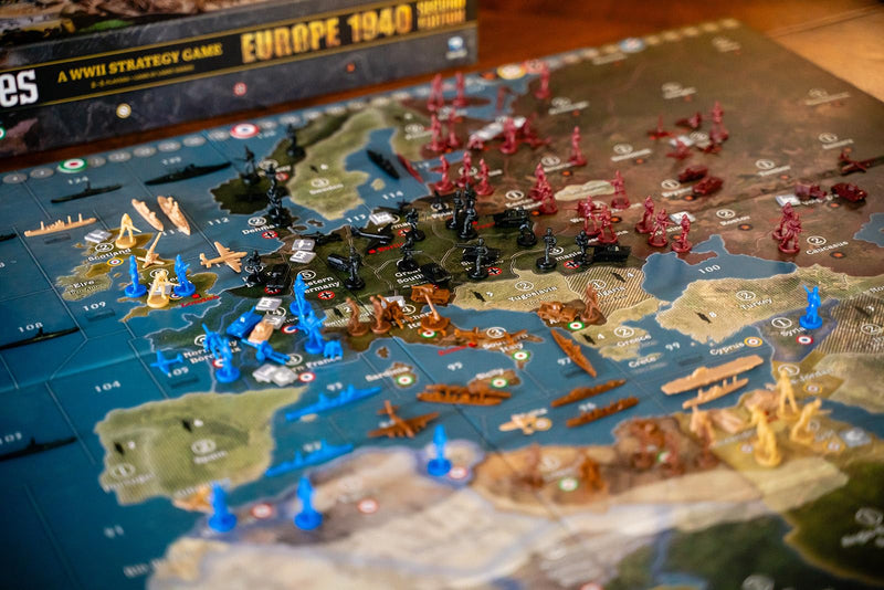 Renegade Game Studios Axis & Allies: 1940 Europe Second Edition -WWII War Miniatures Strategy Board Game, Renegade, Age 12+, 2-5 Players, 6Hr