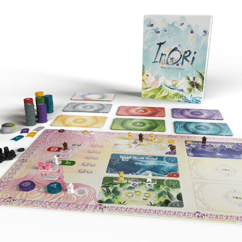 Inori Board Game - Cooperative and Competitive Worker Placement Strategy Game, Fun Family Game for Kids and Adults, Ages 10+, 2-4 Players, 40 Minute Playtime, Made by Space Cowboys