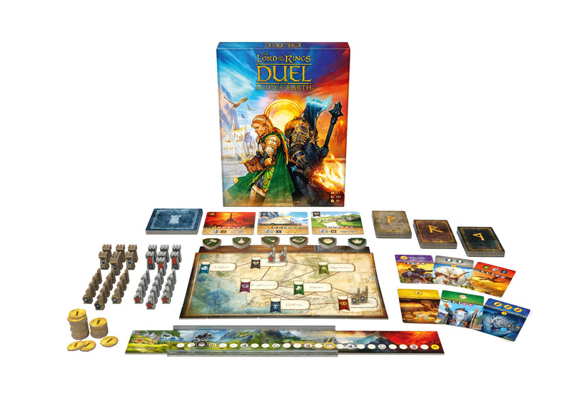 The Lord of The Rings: Duel for Middle-Earth Board Game - Epic Strategy Game of Power and Conquest for Kids and Adults, Ages 10+, 2 Players, 30 Minute Playtime, Made by Repos Production