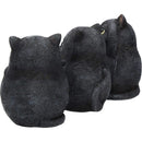Three Wise Fat Cat Figurines 3 Cute Cats 8.5cm 3