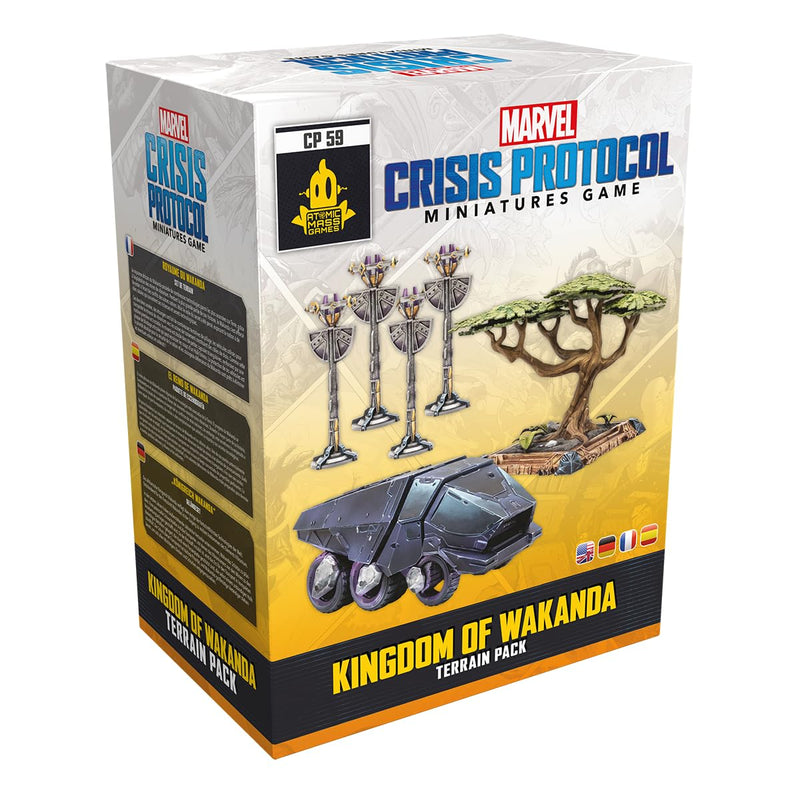 Atomic Mass Games Marvel: Crisis Protocol Kingdom of Wakanda Terrain Expansion - Variety of Terrain Pieces & One-Shot Card! Tabletop Superhero Game, Ages 14+, 2 Players, 90 Min Playtime, Made