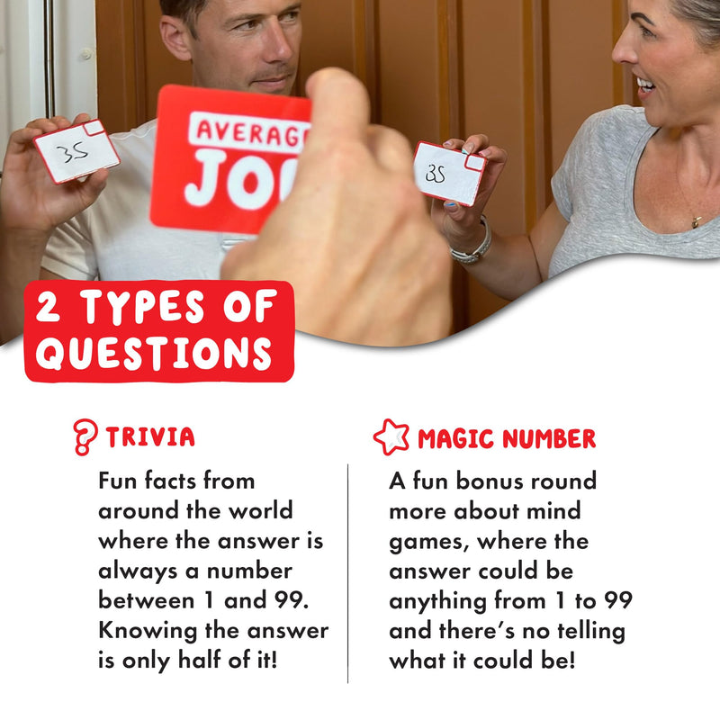 Format Games Average Joe Party Game - Embrace Your Ordinary Side with 600 Questions - Fun for Family and Friends! Ages 8+, 3-6 Players, 30 Minute Playtime, Made