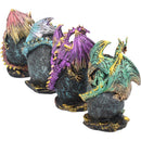 Geode Keepers Set of 4 Lightup Dragon Crystal Figurines 12cm 5