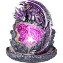 Crystalline Protector Purple Dragon Geode Backflow Incense Burner 14.2cm 6