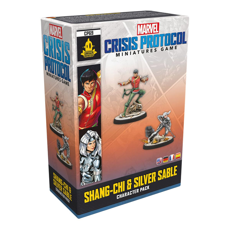 Atomic Mass Games Marvel: Crisis Protocol Shang-Chi & Silver Sable Character Pack - Unleash Martial Arts Mastery! Tabletop Superhero Game, Ages 14+, 2 Players, 90 Minute Playtime, Made