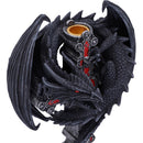 Anne Stokes Gothic Guardian Dragon Cross Candle Holder Black 26.5cm 7