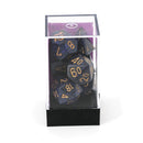 Chessex CHX25337 Dice-Speckled Golden Cobalt Set 3