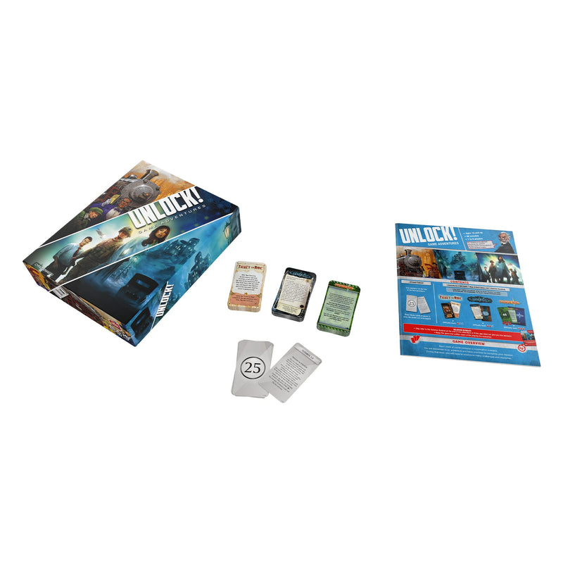 UNLOCK! Game Adventures Card Game - Escape Room-Inspired Cooperative Adventure, Fun Family Game for Kids and Adults, Ages 10+, 1-6 Players, 1 Hour Playtime, Made by Space Cowboys