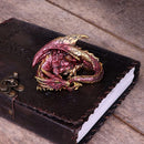 Aaden Red and Golden Resting Dragon Figurine 10.2cm 7