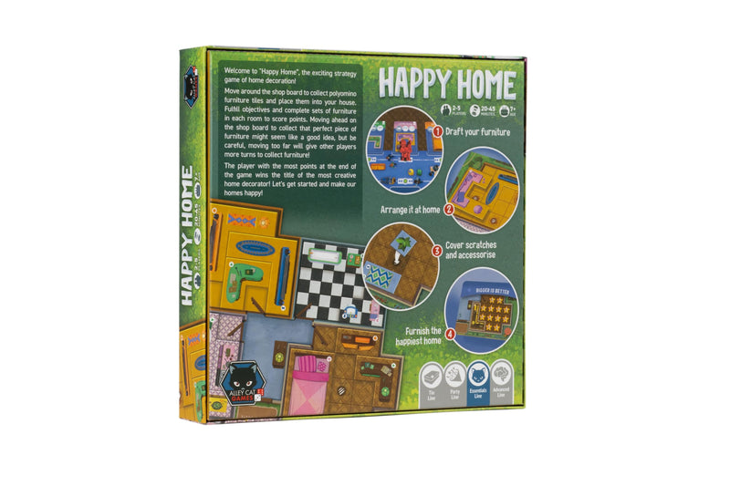 Happy Home by Alley Cat Games, Strategy Board Game, for 2 to 4 Players and Ages 14+