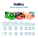 FanRoll by Metallic Dice Games Misfit Metals, Bag of DND Dice, Role Playing Game Dice Accessories for Dungeons and Dragons