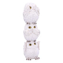 Wisest Totem Three Wise White Owls Ornament 20cm 1