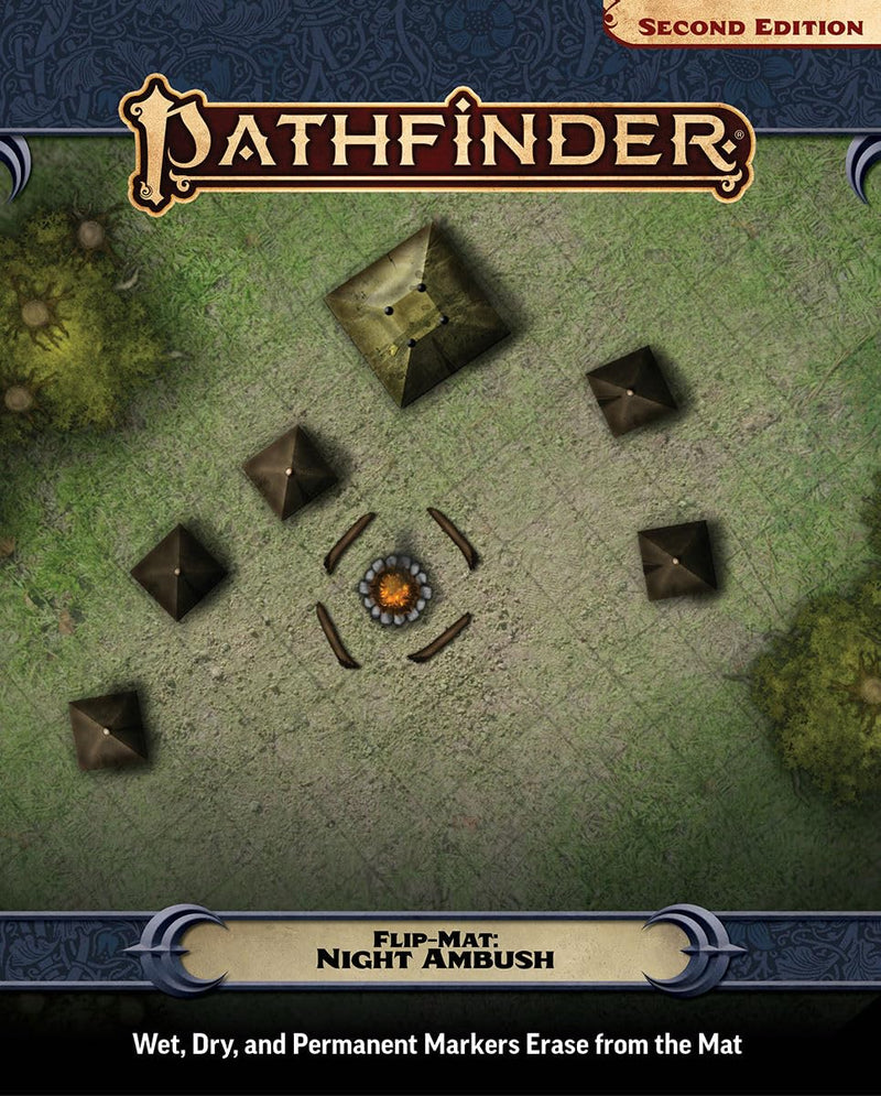 Pathfinder Flip Mat Night Ambush Two Sided Map
