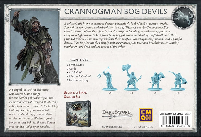 CMON A Song of Ice and Fire Tabletop Miniatures Game Crannogmen Bog Devils Unit Box - Unleash Stealthy and Deadly Fighters! Strategy Game for Adults, Ages 14+, 2+ Players, 45-60 Min Playtime, CMON