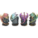 Geode Keepers Set of 4 Lightup Dragon Crystal Figurines 12cm 4