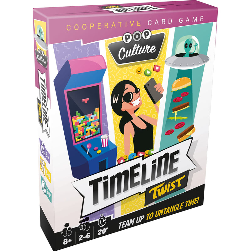 Zygomatic Timeline Twist Pop Culture Edition - Test Your Chronological Knowledge! Cooperative Trivia Game, Fun Family Game for Kids and Adults, Ages 8+, 2-6 Players, 20 Minute Playtime, Made