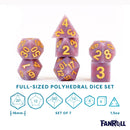FanRoll by Metallic Dice Games 16mm Sharp Edge Silicone Rubber Poly Dice Set
