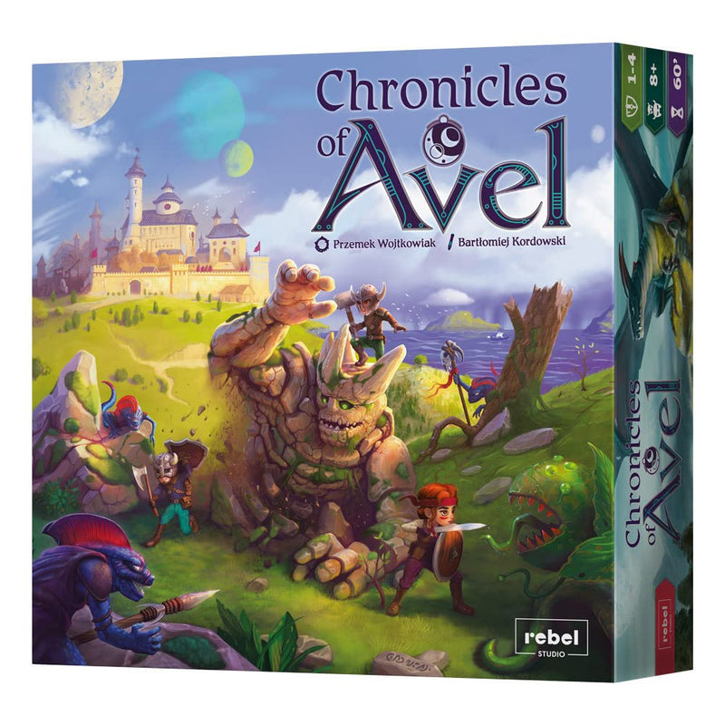 Chronicles of Avel Board Game - Cooperative Adventure with Unique Hero Customization, Dice Combat and Modular Map for Kids & Adults, Ages 8+, 1-4 Players, 60-90 Minute Playtime, Made by Rebel Studio