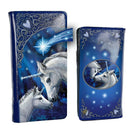 Lisa Parker Sacred Love Unicorn Purse Blue Embossed 18.5cm 2