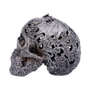 Silver Cranial Drakos Engraved Dragon Skull Ornament 19.5cm 3