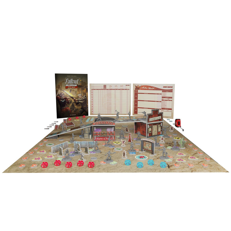 Modiphius Entertainment: Fallout: Factions - Battle for Nuka-World Starter Set - Tabletop Miniatures Skirmish Game, Licensed War Game, 20 Miniatures