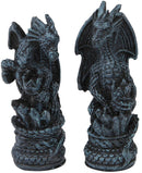 Raised Fantasy Dragon Chess Set with Corner Towers 43cm 5