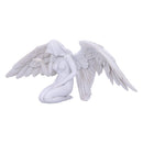 White Angels Offering Kneeling Caped Angel Figurine 38cm 2