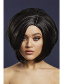 Fever Savanna Wig True Blend Black Asymmetric Bob Side Parting 30cm 1