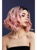 Fever Kourtney Wig Baby Pink Two Toned Blend Curls Long Bob Centre Parting 30cm 1