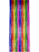 Shimmer Curtain Rainbow Coloured 91 By 244cm Party Accessory 1