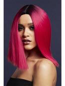 Fever Kylie Wig Two Toned Blend Magenta Long Straight Bob Centre Parting 37cm 1