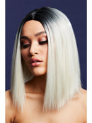Fever Kylie Wig Two Toned Blend Ice Blonde Inverted Long Straight Bob Centre Parting 37cm 1