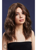 Fever Ashley Wig Two Toned Blend Brown Wavy Layered Centre Parting 48cm Long 1