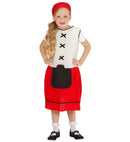 Peasant Girl  Vest, Skirt With Pouch, Headscarf 