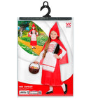 Red Capelet  Dress With Underskirt, Apron, Hooded Capelet 