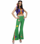 Woodstock Hippie Girl  Top, Vest, Pants, Headband 