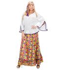 Hippie Woman Velvet  Shirt, Skirt, Headband 