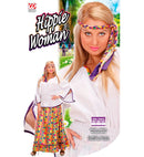 Hippie Woman Velvet  Shirt, Skirt, Headband 