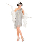 Flapper  Dress, Choker, Headband With Feather 