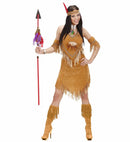 Indian Woman Suedelook  Dress, Cuffs, Headband 
