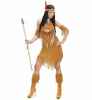 Indian Woman Suedelook  Dress, Cuffs, Headband 
