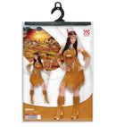 Indian Woman Suedelook  Dress, Cuffs, Headband 