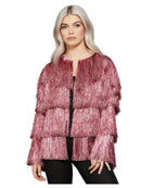 Tinsel Festival Jacket Fever Adult Pink
