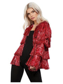 Fever Tinsel Festival Jacket Adult Red
