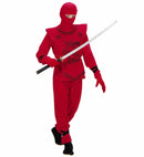 Red Ninja  Coat With Ties, Pantswith Ties, Chest Armour, Mask 