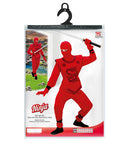 Red Ninja  Coat With Ties, Pantswith Ties, Chest Armour, Mask 