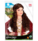 Brown Medieval Wench Wig In Polybag
